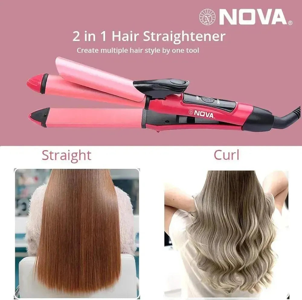 *Product Name*: Nova 2 in 1 Hair Straightener Pink Black
*Product Description*