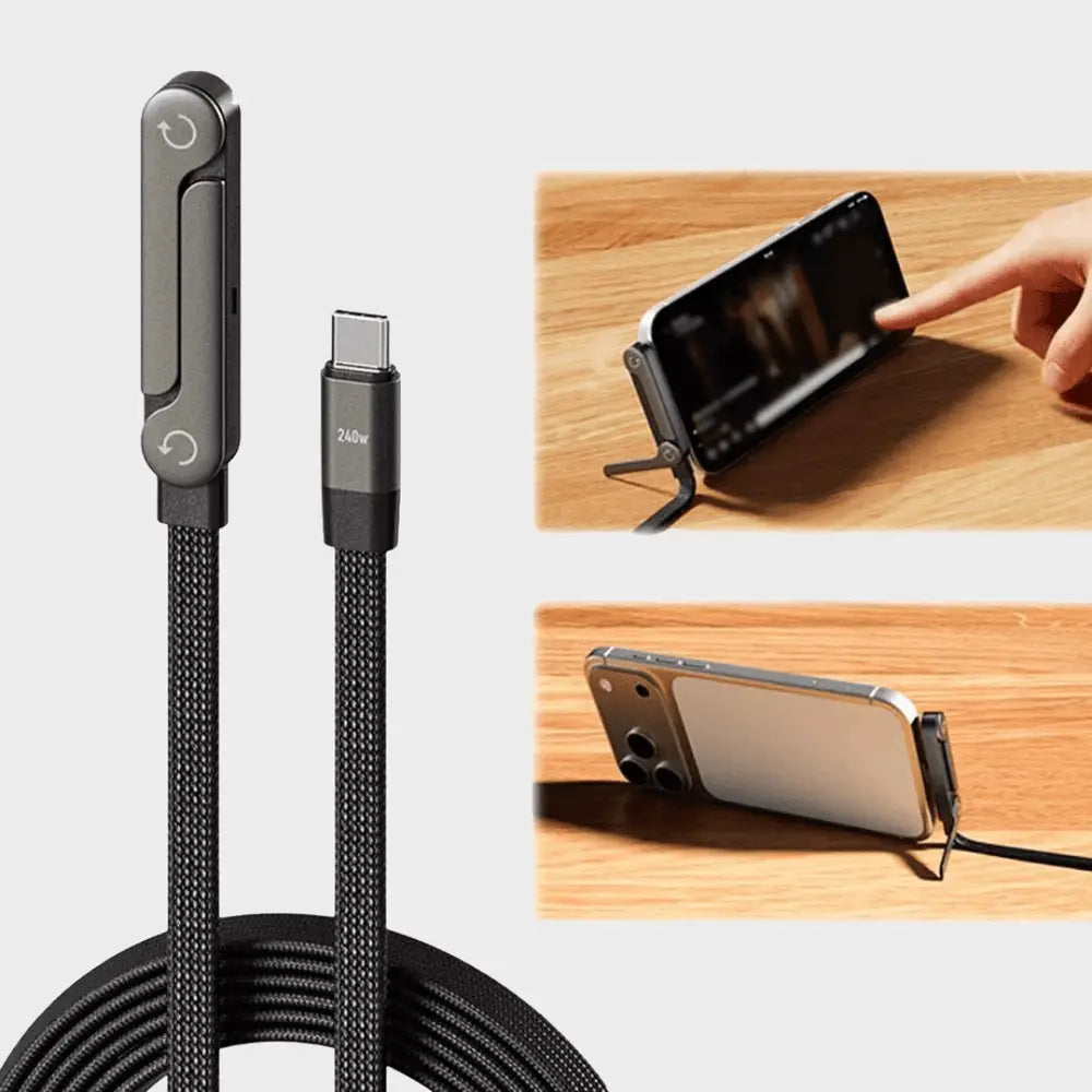 *Product Name*: 240W USB-C to USB-C Fast 1.5 Meter Charging Cable with Foldable Phone Holder