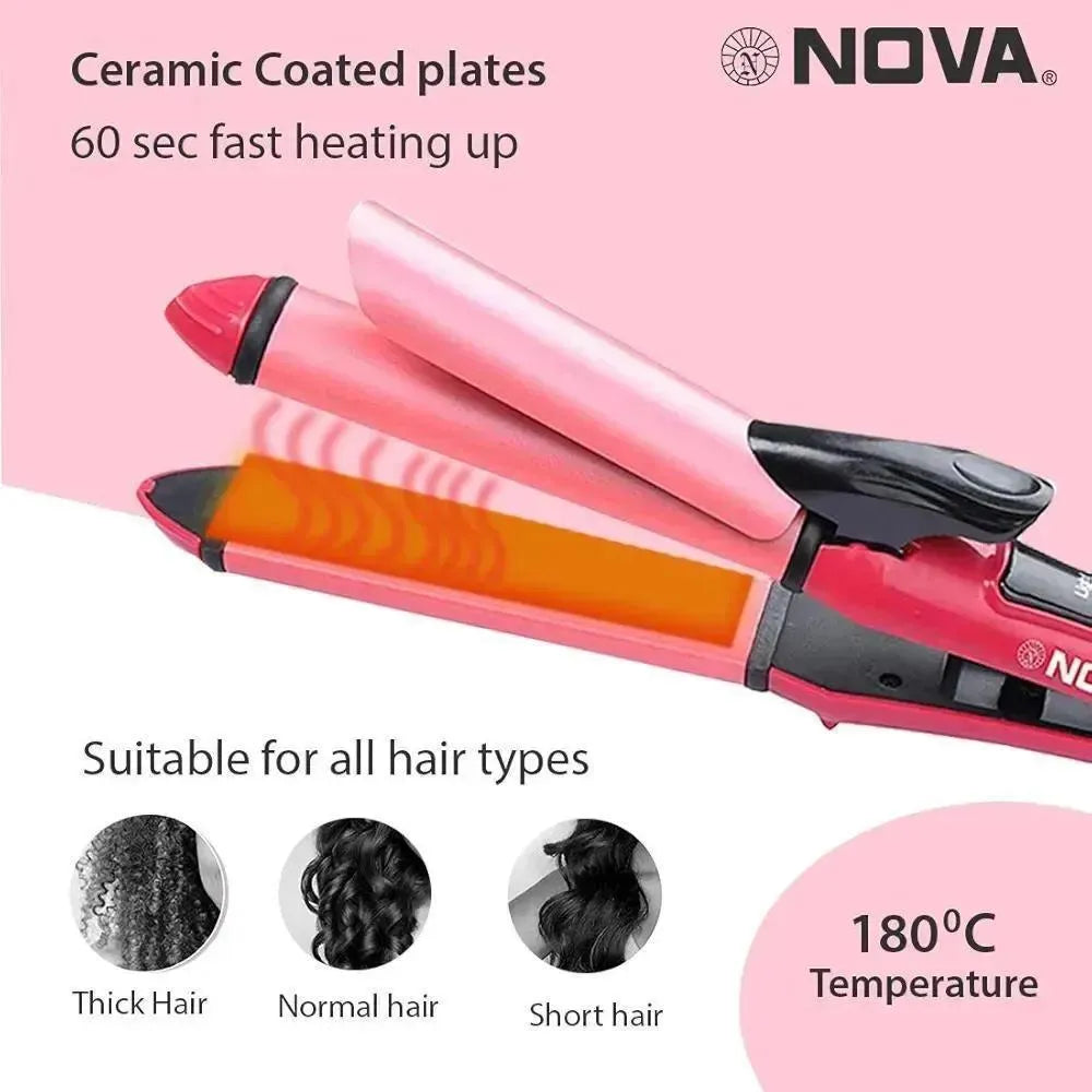 *Product Name*: Nova 2 in 1 Hair Straightener Pink Black
*Product Description*