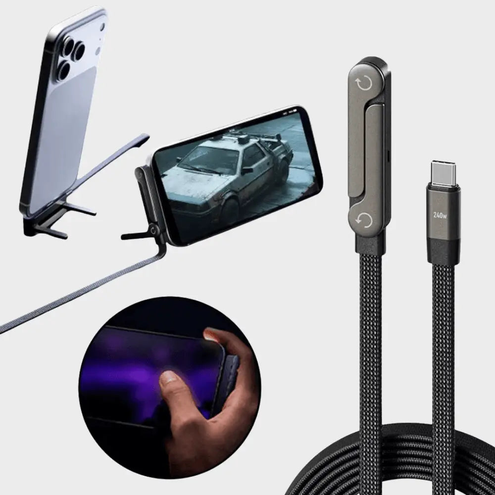 *Product Name*: 240W USB-C to USB-C Fast 1.5 Meter Charging Cable with Foldable Phone Holder