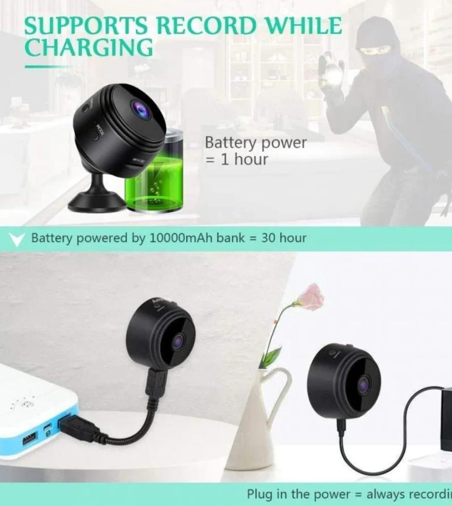 Mini WiFi 1080P HD Security Camera – 150° Wide Angle, Night Vision & Motion Detection
