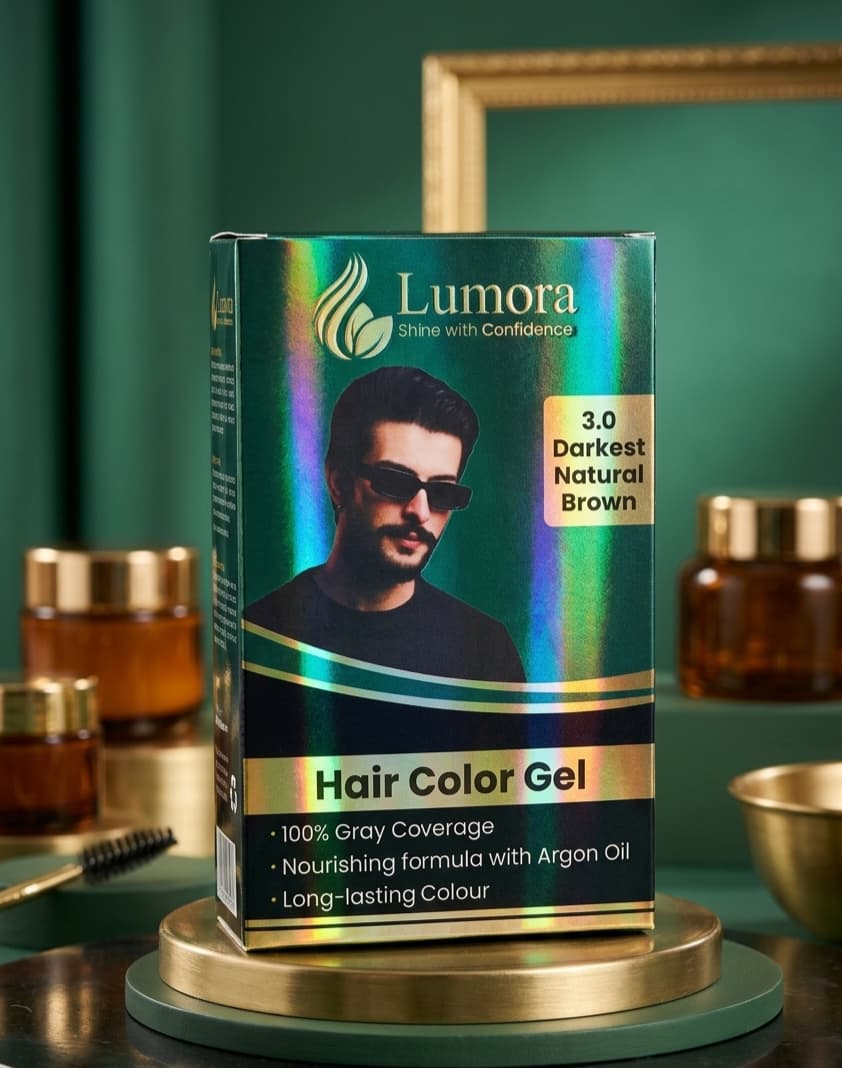 Lumora Hair Color Gel – 3.0 Darkest Natural Brown | 100% Gray Coverage