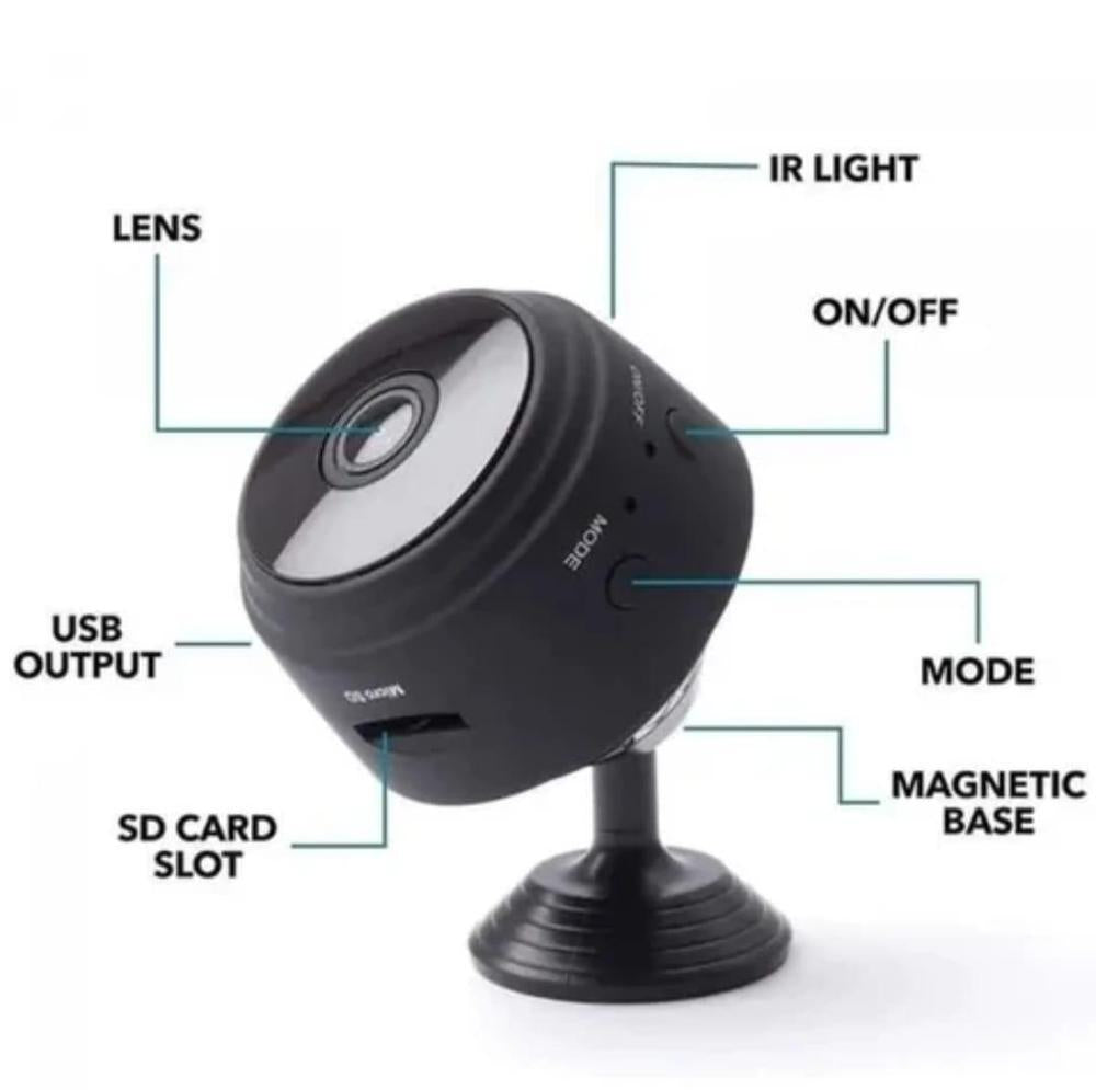 Mini WiFi 1080P HD Security Camera – 150° Wide Angle, Night Vision & Motion Detection