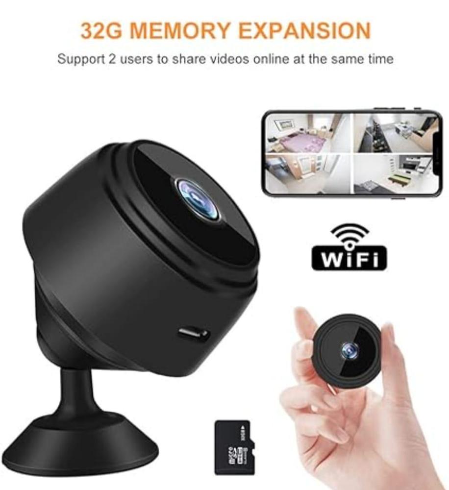 Mini WiFi 1080P HD Security Camera – 150° Wide Angle, Night Vision & Motion Detection