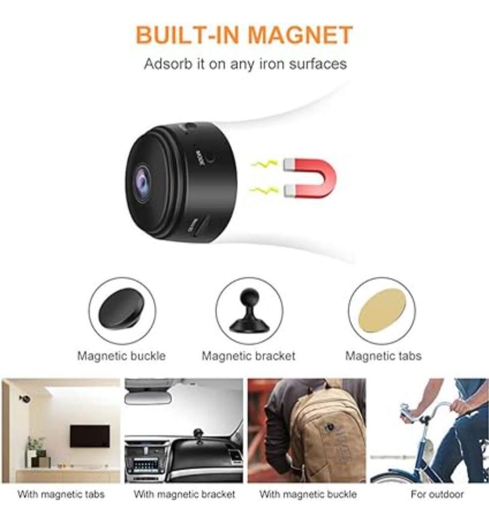 Mini WiFi 1080P HD Security Camera – 150° Wide Angle, Night Vision & Motion Detection