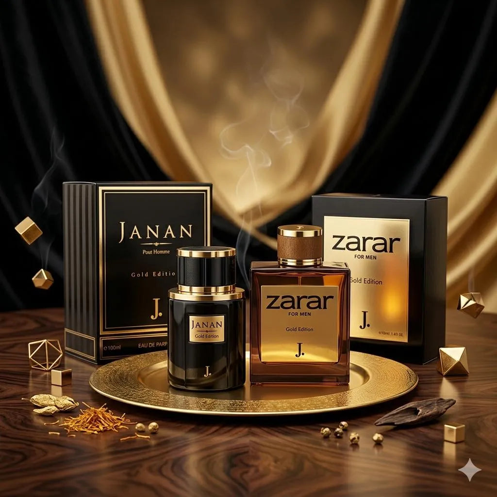Janan & Zarar Gold Edition Perfume Gift Set for Men – Long Lasting Fragrance